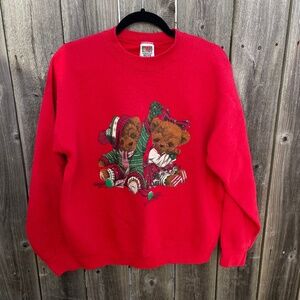 Vintage Teddy Bear Christmas Sweater Sweatshirt